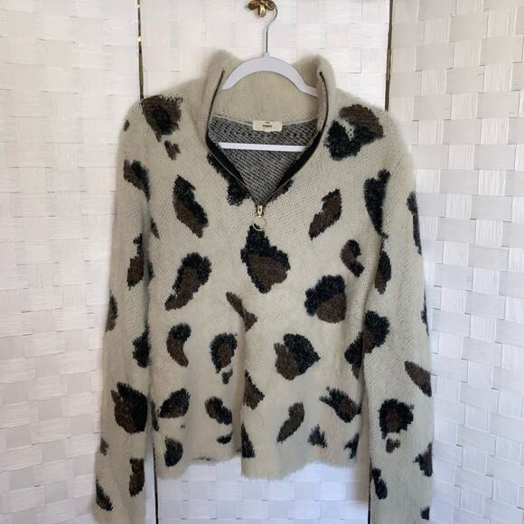 Entro Leopard Print Super Soft Quarter Zip Pullover Jacket Women’s Size Small - Picture 9 of 9